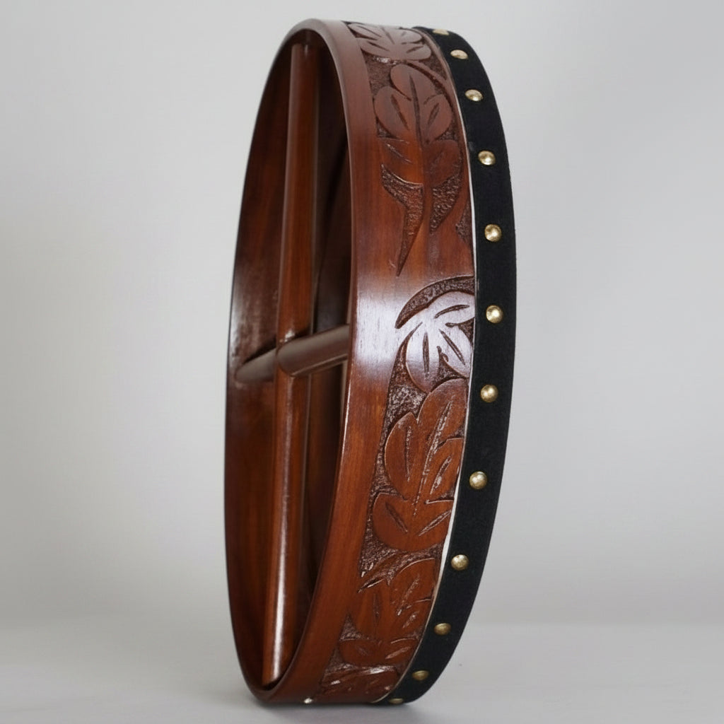 16″ Rosewood Hand Carved Bodhrán Drum