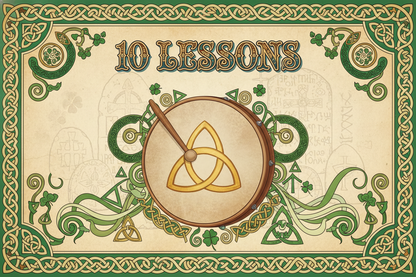 10 lessons make this image celtic and use an image of a bodhran from my photos 