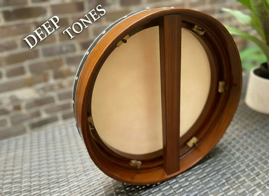 Tuneable Irish Bodhran | 16" tuneable bodhran with Beater, Tune Key and Carry Case