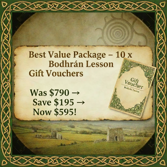 10 x Bodhran Lessons - GREAT VALUE OFFER