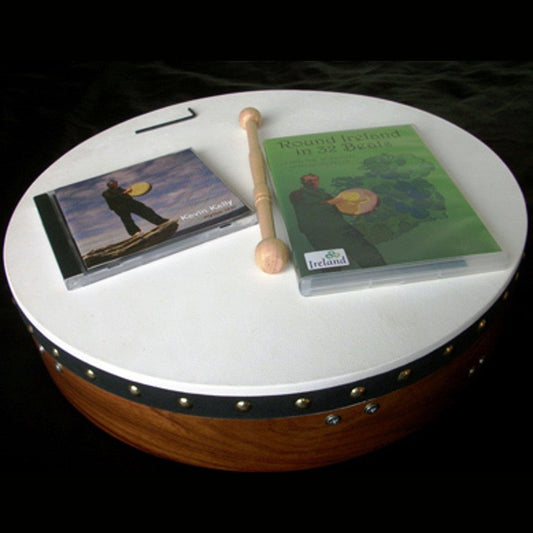 Tuneable Irish Bodhran with Bodhran Lessons DVD and Music Album